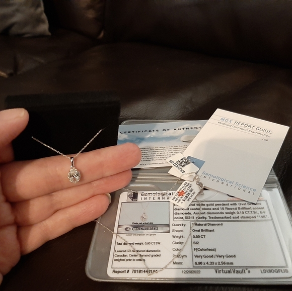 Certified Genuine Diamond Necklace - Picture 2 of 11